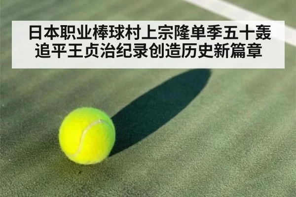日本职业棒球村上宗隆单季五十轰追平王贞治纪录创造历史新篇章
